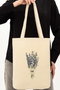 Zoozie Bags 0605 Bolso de Mano de Algodón en Crema, 35 x 40 x 8 cm